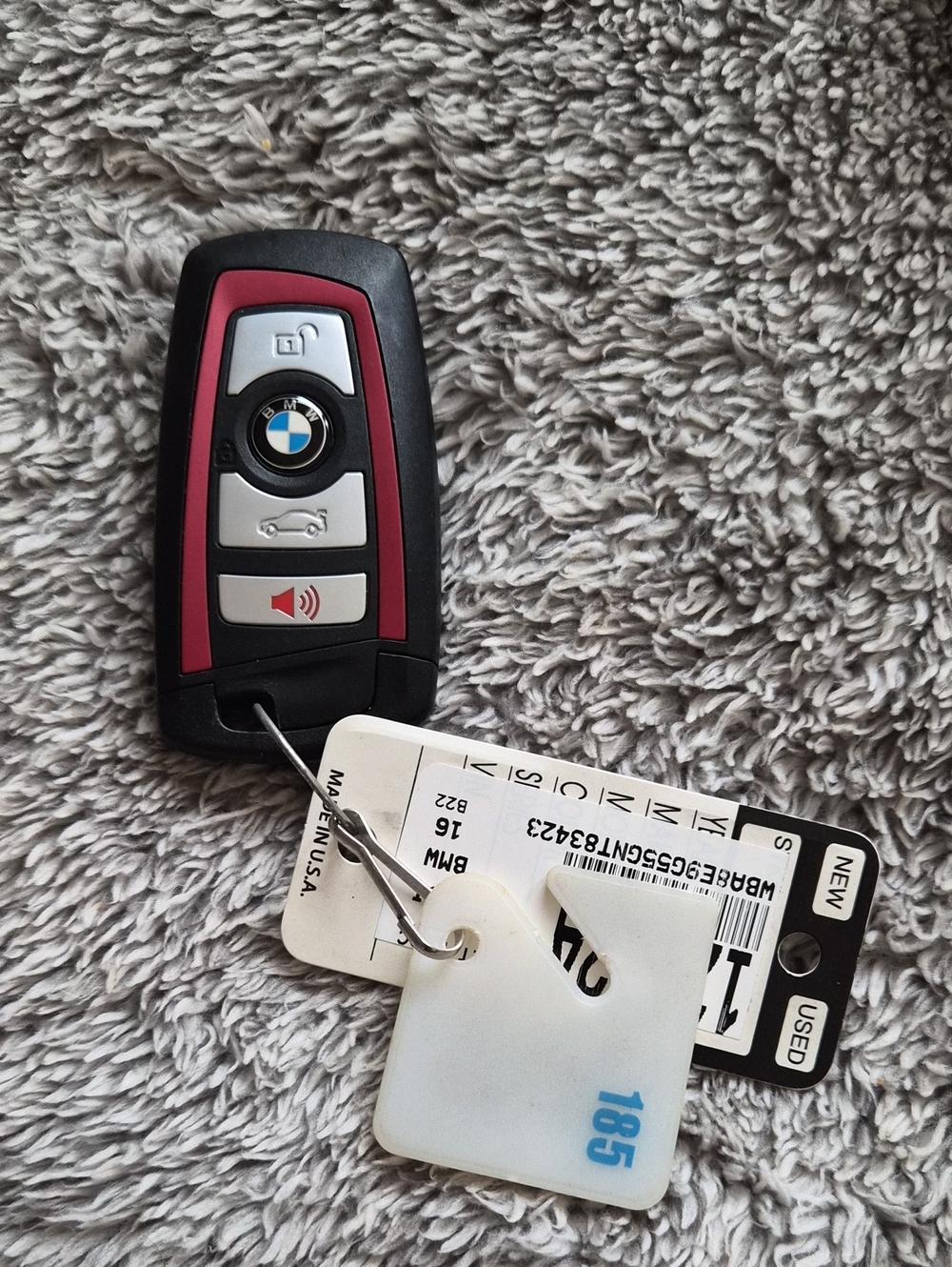 Car key fob with tags